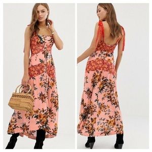 Free People Lover Boy Floral High Low Maxi Dress